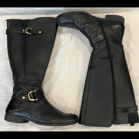 Naturalizer Black Boots (Wide Calf) - Picture 2 of 9